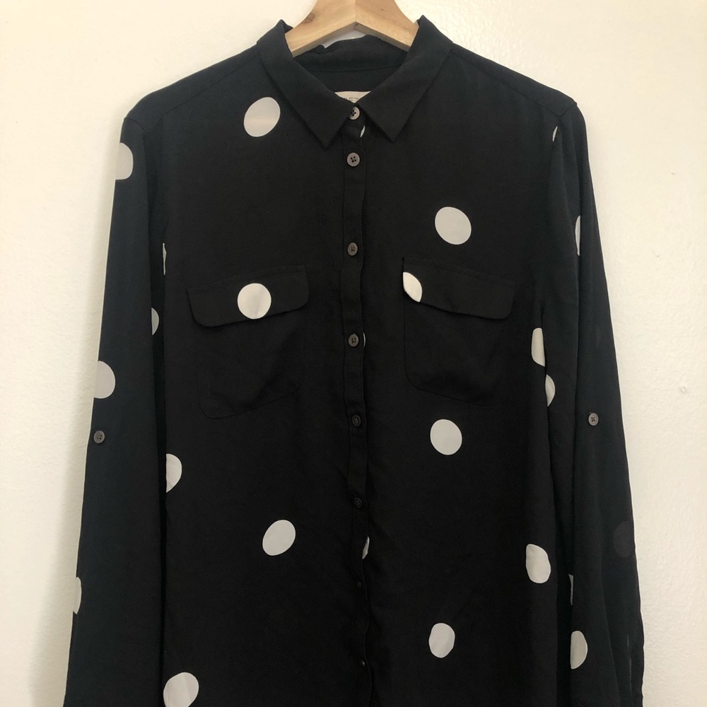 Loft Polka Dot Utility Blouse
